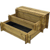 Vyvýšený záhon Asko Stairs 78x78x38 cm drevený 3-poschodový s kompostérom