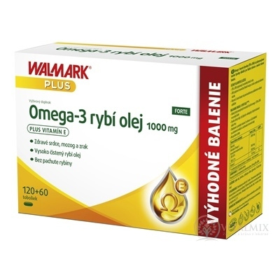 WALMARK Omega-3 rybí olej FORTE cps (výhodné balenie) 180 ks