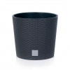 Prosperplast Květináč RATO ROUND s vkladem 20 cm - barva: antracit