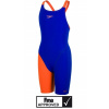 Závodné plavky - kombinéza Speedo Fastskin Openback Kneeskin modrooranžová Velikosti 24