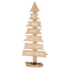 Dekorácia MagicHome Vianoce Woodeco, Strom s tabuľkami, bal. 2 ks, 40x17 cm