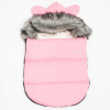 NEW BABY Luxusný zimný fusak s kapucňou s uškami New Baby Alex Fleece Pink