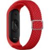 Beline Mi Band 5/6 Textilní pásek červený/ed