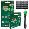 BIC Hybrid 3 Flex SENSITIVE Machine + 8 kaziet (BIC Cartridge holiaci strojček BiC Hybrid 3 Flex SENSITIVE + 8 nábojov)