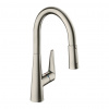 Hansgrohe Talis M51 - Kuchynská páková batéria 200 s výsuvnou sprchou, vzhľad nerezu 72813800