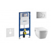 Geberit Duofix - Modul na závesné WC s tlačidlom Sigma01, lesklý chróm + Tece One - sprchovacia toaleta a doska, Rimless, SoftClose 111.300.00.5 NT2