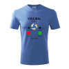 Volejbal volá - Tričko detské bavlnené - 104-110cm / 3-4 roky ( Svetlomodrá )