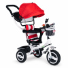 EcoToys Trojkolka s otočnou sedačkou červená - odolné gumené kolesá
