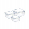 Tescoma Dóza štvorcová plastová Freshbox 0.4,0.7,1.2 l, 3 ks