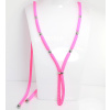 Podprsenkový Náhrdelník Nerezové Korálky - Růžová