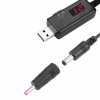 USB KÁBEL S MENIČOM NAPÄTIA 5V NA 9V/12V