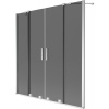 Mexen Velar Duo, 2-krídlová posuvná vaňová zástena 140 x 150 cm, 8mm šedé sklo, chrómový profil, 896-140-000-42-01