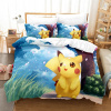 Posteľné obliečky - Sada podstielky Ouyunkka 160 cm x 200 (3D sada podstielky mikrovlákna 160x200 Pokémon)