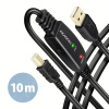 AXAGON ADR-210B, USB 2.0 A-M -> B-M aktivní propojovací / repeater kabel, 10m ADR-210B
