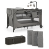 Kinderkraft Joy 2 - skladacia postieľka 3 v 1 s príslušenstvom | Dark Grey