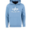 Alpha Industries Basic Hoody pánska mikina airforce blue Veľkosť: 3XL, Farba: modrá