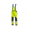 Nohavice CXS BEDFORD, výstražné, pánske, softshell, žlto-petrolová, vel. 54