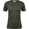 TeeJays Tričko Interlock TJ 580, krátký rukáv, dámské COT180580za213-deep green 3XL Zelená deep