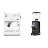 Ascaso Steel UNO PID, White&Wood + Eureka Atom Specialty 65, black