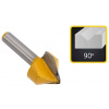 Stopková fréza do dreva, špic = 90°, priemer 25.4 mm, stopka 8 mm, XL-TOOLS
