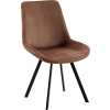 CP Design-Shop Jedálenská stolička Lewes - zamat - Hnedá
