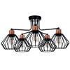 Svietidlá - Závesné svietidlá - Lampa Żyrandol Plafon LED Styl RETRO 5czarny/miedź (Svietidlá - Závesné svietidlá - Lampa Żyrandol Plafon LED Styl RETRO 5czarny/miedź)