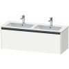 DURAVIT Ketho 2 závesná skrinka pod dvojumývadlo, 1 zásuvka, 1280 x 480 x 440 mm, biela matná, K25066018180000
