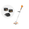 STIHL FSA 57, set s 2x AK10 36 V AK Systém 2,7 kg 72 86 3,5 / 3,5 m/s2 1,49 m 280 mm Žacia hlavaAutoCut C 3-2 okrúhla Áno i classfa fa-circle-o/i