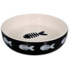 MAGIC CAT keramická miska s potlačou ryby čierna 13 cm 0,26 l