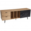 Livetastic NÍZKA KOMODA, farba duba, tmavosivá, - Online Only drobný nábytok - 000850043703