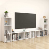 zahrada-XL TV skrinky 4 ks biele 107x35x37 cm drevotrieska 3080033