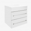 Swiss aqua technologies Koupelnová skříňka s umyvadlem SAT Cube Way 60x53x46 cm bílá lesk CUBE46602BISATCWL