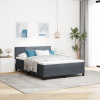 Boxspring postel s matrací tmavě šedá 160x200 cm sametová Šedá 3339117