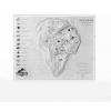 Elite Creature Collectibles Jurský park Topografická mapa Isla Nublar