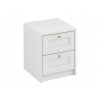Nočný stolík so šuplíkmi Rel - biely mat