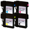 Brother LC-1100CMYK - kompatibilný - Sada 4ks Brother LC1100 / LC-980 XL - DCP-145, DCP-165, MFC-250, MFC-490,MFC-670 - kompatibilní inkoustové náplně (cartridge)