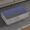 zahrada-XL Konferenčný stolík s LED betónový 90x50x30 cm kompozitné drevo 847521