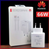 Huawei HW-110600E00 Super Charge USB-A originální síťová rychlonabíječka HW-110600E00 + USB-C (Type-C) datový kabel v bílé barvě 66W