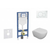 GEBERIT - Duofix Set předstěnové instalace, klozetu Oudee a sedátka softclose, tlačítko Sigma01, alpská bílá SANI11CA3100B