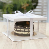 Party Krabica na tortu so stuhou 25x25x15 cm – elegantná krabica na zákusky, torty a koláče