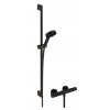 Hansgrohe Pulsify Select S - Sprchový set s termostatom, 3 prúdy, EcoSmart, matná čierna 24271670