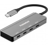 USB hub OEM USB-C na 4x USB 3.2 C 5G SuperSpeed, hliníkový