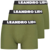 LEANDRO LIDO Pánske Boxerky 3Pack Zelené Veľkosť: XL
