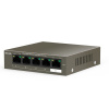 Tenda TEG1105P-4-63W PoE AT switch 4x PoE 802.3af/at, 5x 1 Gb/s, PoE celkem 63W, fanless 75011816
