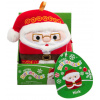 SQUISHMALLOWS Vianočná ozdoba Santa s okuliarmi - Nick, 10 cm
