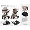 MOONPIÚ Extra set Black chrome - SAND kombinovaný kočík