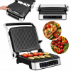 Elektrický kontaktný gril Zeegma Chef 2100W Silver (ELEKTRICKÝ SKLADACÍ STOLNÝ GRIL 2100W LED PANEL 3 režimy 2100W)