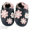 CAPIKI Kožené capáčky 18-24 m (22/23) 15 cm SEDMIKRÁSKY na tmavé