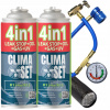 SADA 2x FAKTOR KLIMATIZÁCIE R134a 4v1 ClimaSet 470g KÁBEL BATERKA