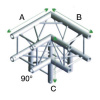 DQ22-012 Corner 90 Degrees + Down 3 Way Incl. Connectors